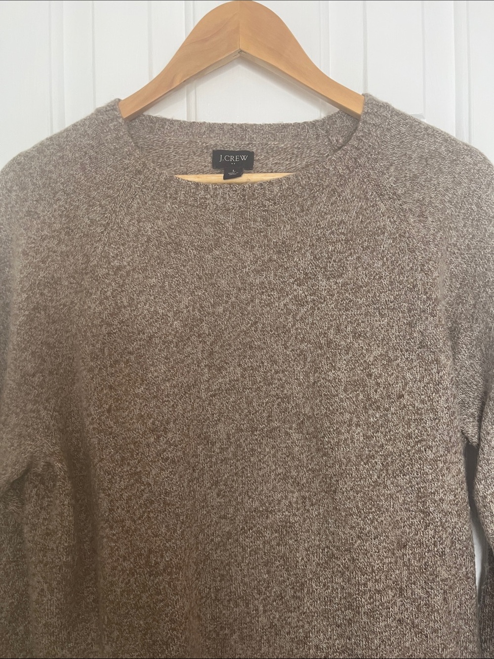 J. Crew Tan Crewneck Sweater Size Large